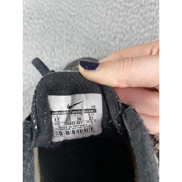 Nike Shoes Kids Size 4 Womens Size 5.5 Black Sneakers Animal Print 794882-001 - Picture 4 of 6